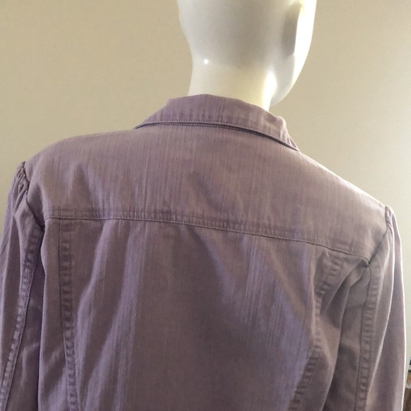 Christopher & Banks Women's Jean Jacket in Lilac and Lavendar - Picture 3 of 12
